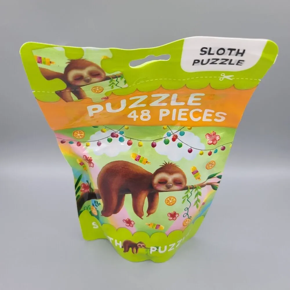 Sloth Puzzle 48 Pieces Resealable Bag Unopened Bag